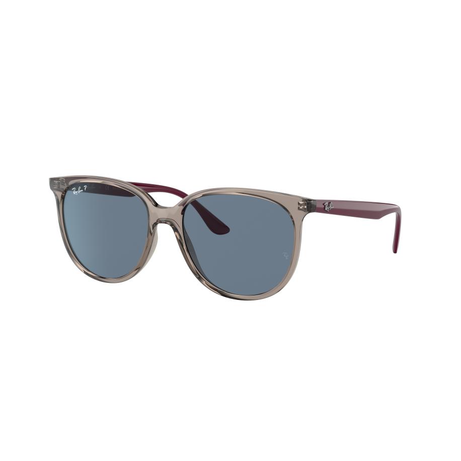 Ray-Ban Vrouwelijk Sunglass RB4378 - Framekleur: Transparant grijs, Lenskleur: Donkerblauw Blauw