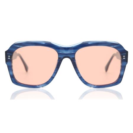 Dames Vierkant Volledige rand Plastic Blauw Zonnebril - Arise Collective