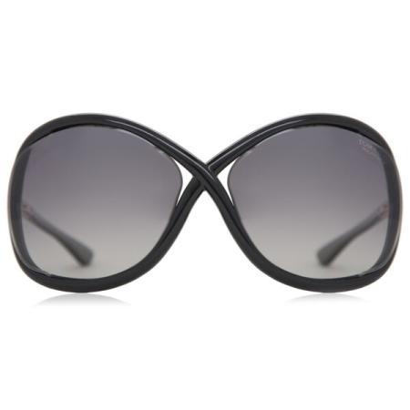 Tom Ford FT0009 WHITNEY Polarized 01D Zwart Dames Zonnebril