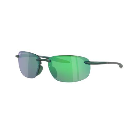 Maui Jim Unisex Sunglass Hookipa Ultra - Framekleur: Mat groen, Lenskleur: Groen gespiegeld polarized