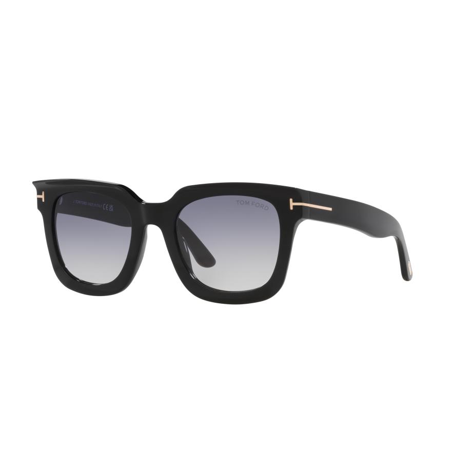 Tom Ford Vrouwelijk Sunglass Leigh-02 - Framekleur: Zwart glanzend, Lenskleur: Grijs Gradiënt Grijs