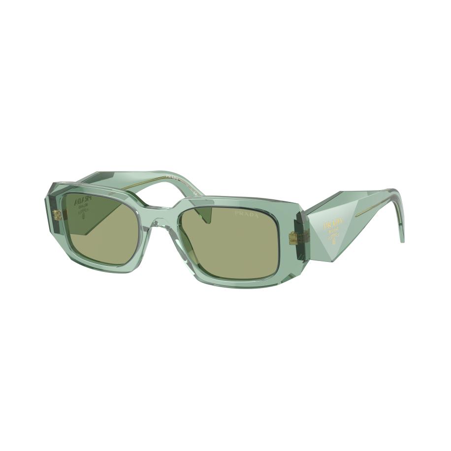 Prada Vrouwelijk Sunglass PR 17WS - Framekleur: Transparant salie, Lenskleur: Groen gespiegeld binnenkant zilver Multicolor