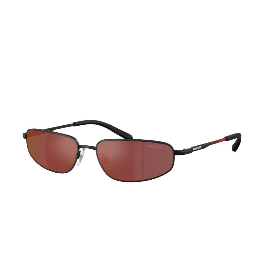 Arnette Mannelijk Sunglass AN3092 Narro - Framekleur: Matzwart, Lenskleur: Grijs gespiegeld oranje/geel Multicolor