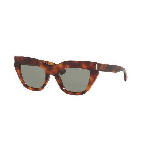 Saint Laurent Vrouwelijk Sunglass SL759 - Framekleur: Tortoise, Lenskleur: Groen