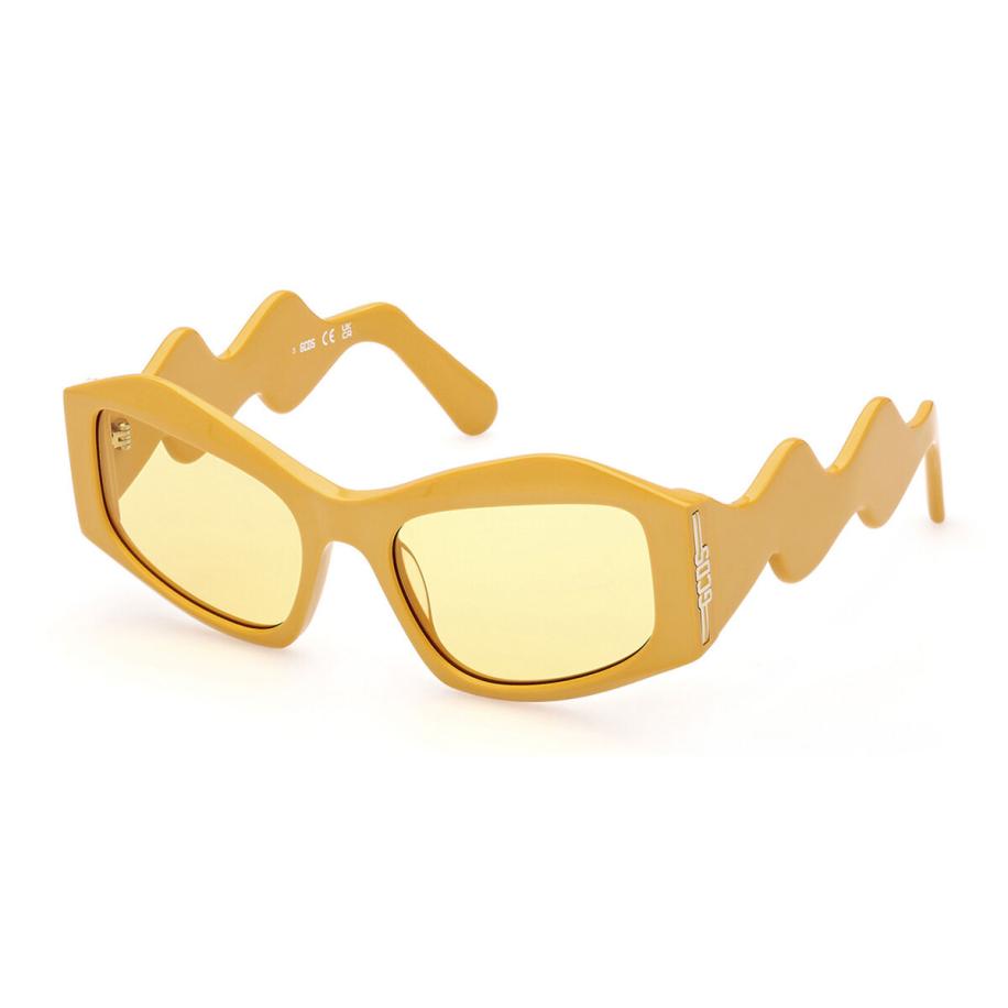 GCDS GD0023 39E Geel Heren Zonnebril