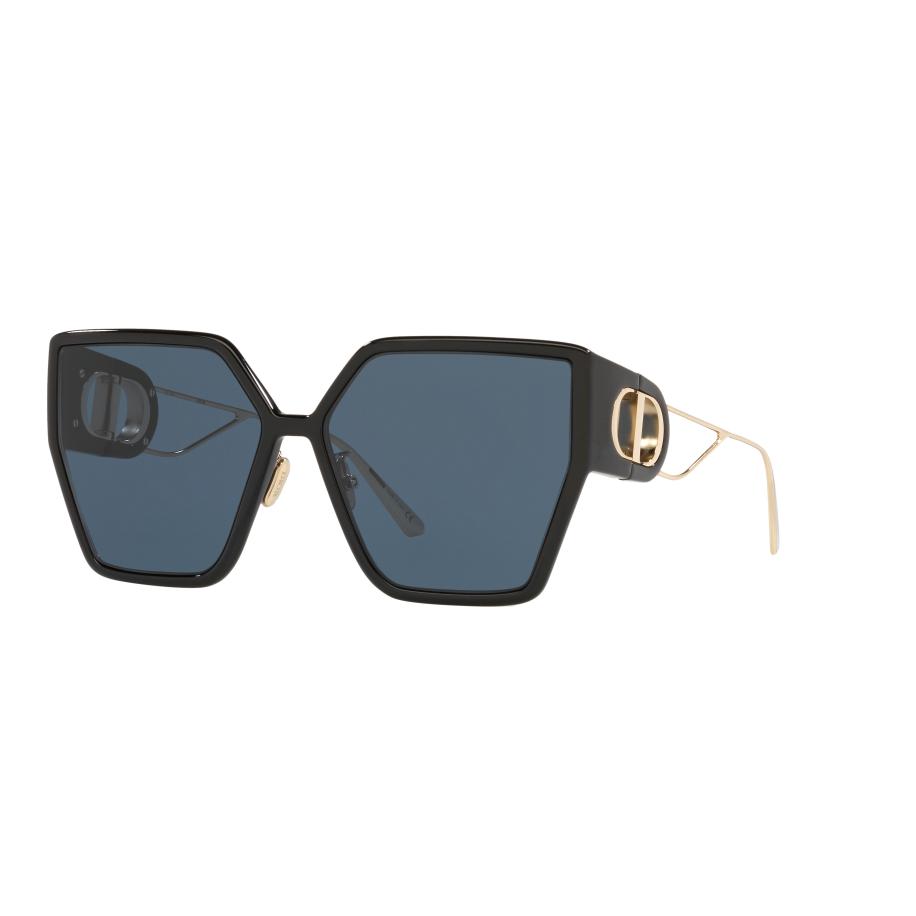 DIOR Vrouwelijk Sunglass 30Montaigne BU - Framekleur: Zwart en goud, Lenskleur: Blauw Blauw