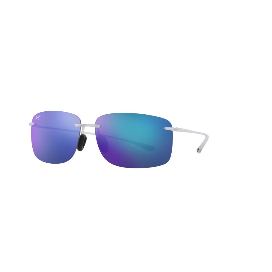 Maui Jim Unisex Sunglass B443-05CM - Framekleur: Crystal Matte, Lenskleur: Blue Hawaii Blauw