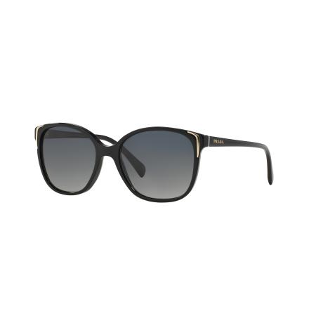 Prada Vrouwelijk Sunglass PR 01OS CONCEPTUAL - Framekleur: Zwart, Lenskleur: Polarized grijs gradiënt