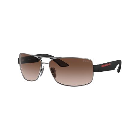 Prada Linea Rossa Mannelijk Sunglass PS 50ZS - Framekleur: Staalgrijs, Lenskleur: Gradiënt bruin