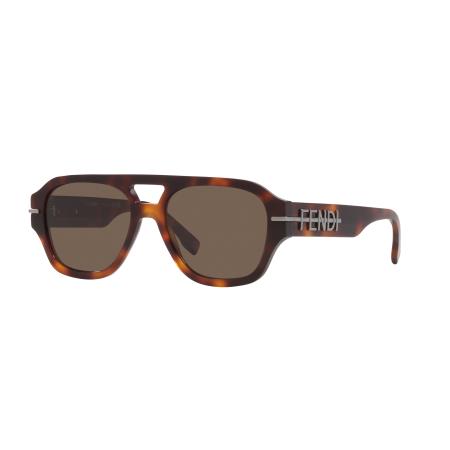 Fendi Mannelijk Sunglass Fendigraphy FE40130I - Framekleur: Tortoise blond, Lenskleur: Bruin