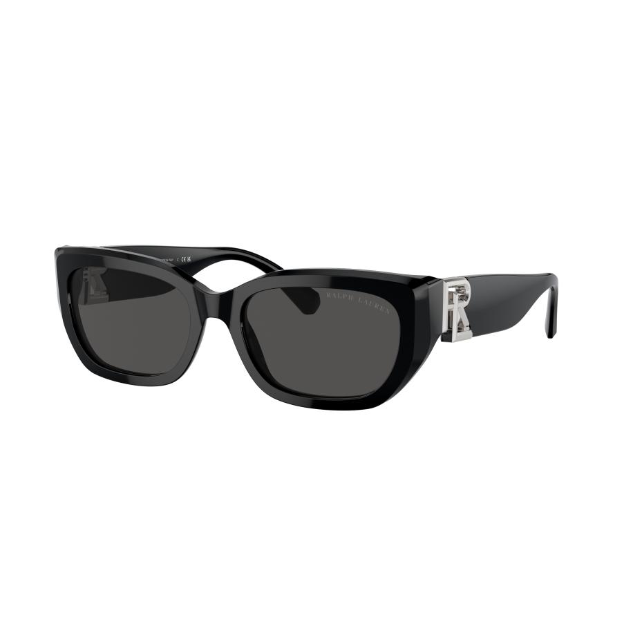 Ralph Lauren Vrouwelijk Sunglass RL8222 THE BRIDGET - Framekleur: Zwart, Lenskleur: Donkergrijs Grijs