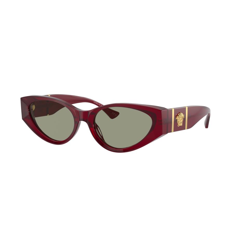 Versace Vrouwelijk Sunglass VE4454 - Framekleur: Bordeaux, Lenskleur: Groen Groen