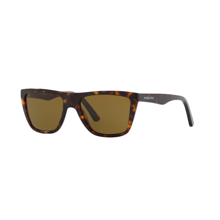 Sunglass Hut Collection Mannelijk Sunglass HU2014 - Framekleur: Havana, Lenskleur: Donkerbruin Bruin