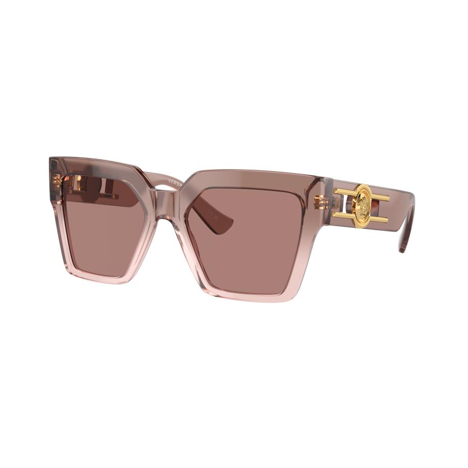 Versace Vrouwelijk Sunglass VE4458 - Framekleur: Bruin transparant, Lenskleur: Lichtbruin Bruin