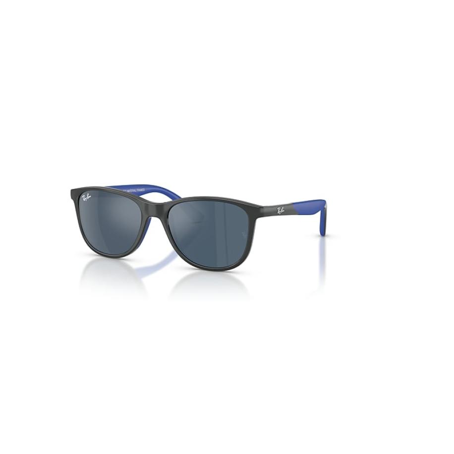 Ray-Ban Rb9077s Kids Bio-based zonnebril Grey On Rubber Blue montuur Blauw glazen 49-16 Multicolor