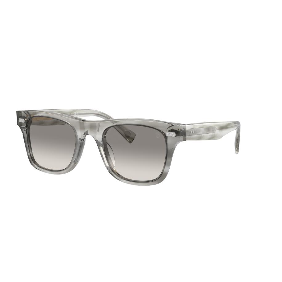 Brunello Cucinelli Unisex Sunglass BC4002S Mr.Brunello - Framekleur: Grijs gestreept, Lenskleur: Gradiënt grijs Grijs