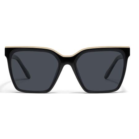Quay QW-000636 LEVEL UP BLKGLD/SMK Zwart Dames Zonnebril
