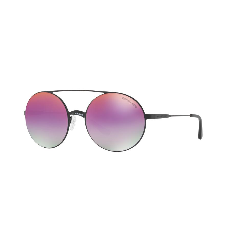 Michael Kors Vrouwelijk Sunglass MK1027 Cabo - Framekleur: Zwart, Lenskleur: Fuchsia Paars Gradiënt Gespiegeld Multicolor