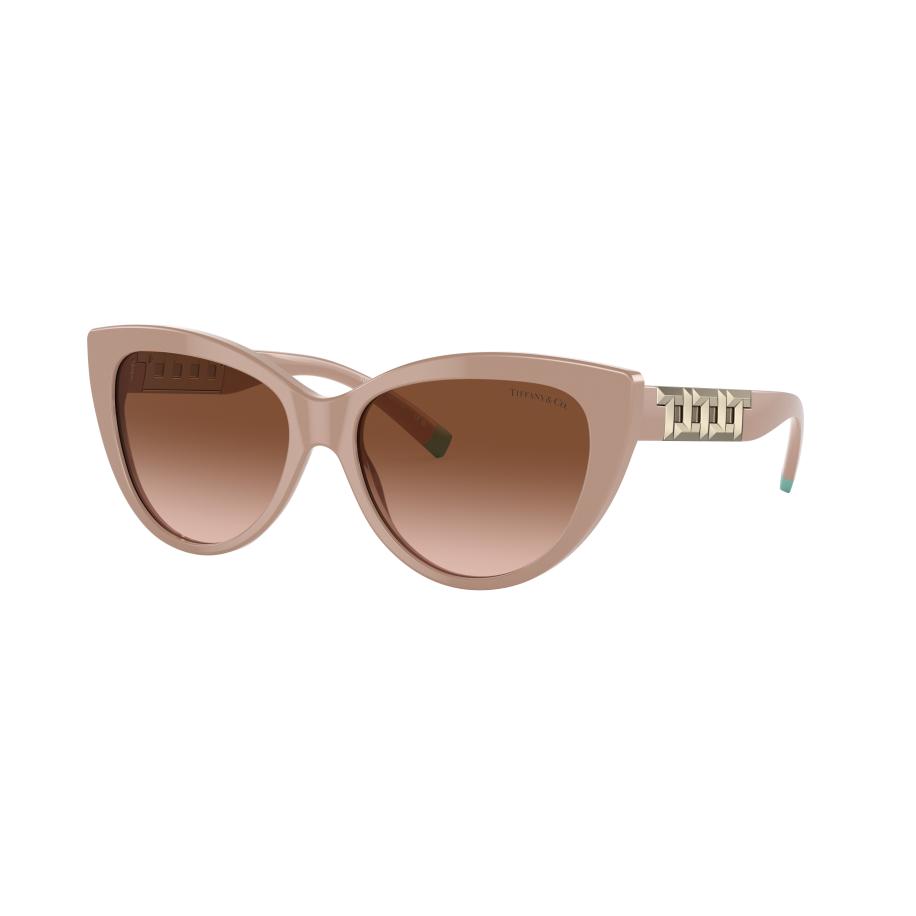 Tiffany & Co. Vrouwelijk Sunglass TF4196 - Framekleur: Effen nude, Lenskleur: Bruin Gradiënt Bruin