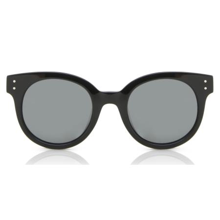 Dames Ovaal Volledige rand Plastic Zwart Zonnebril - Arise Collective