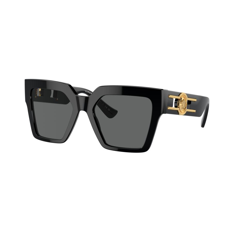 Versace Vrouwelijk Sunglass VE4458 - Framekleur: Zwart, Lenskleur: Donkergrijs Grijs