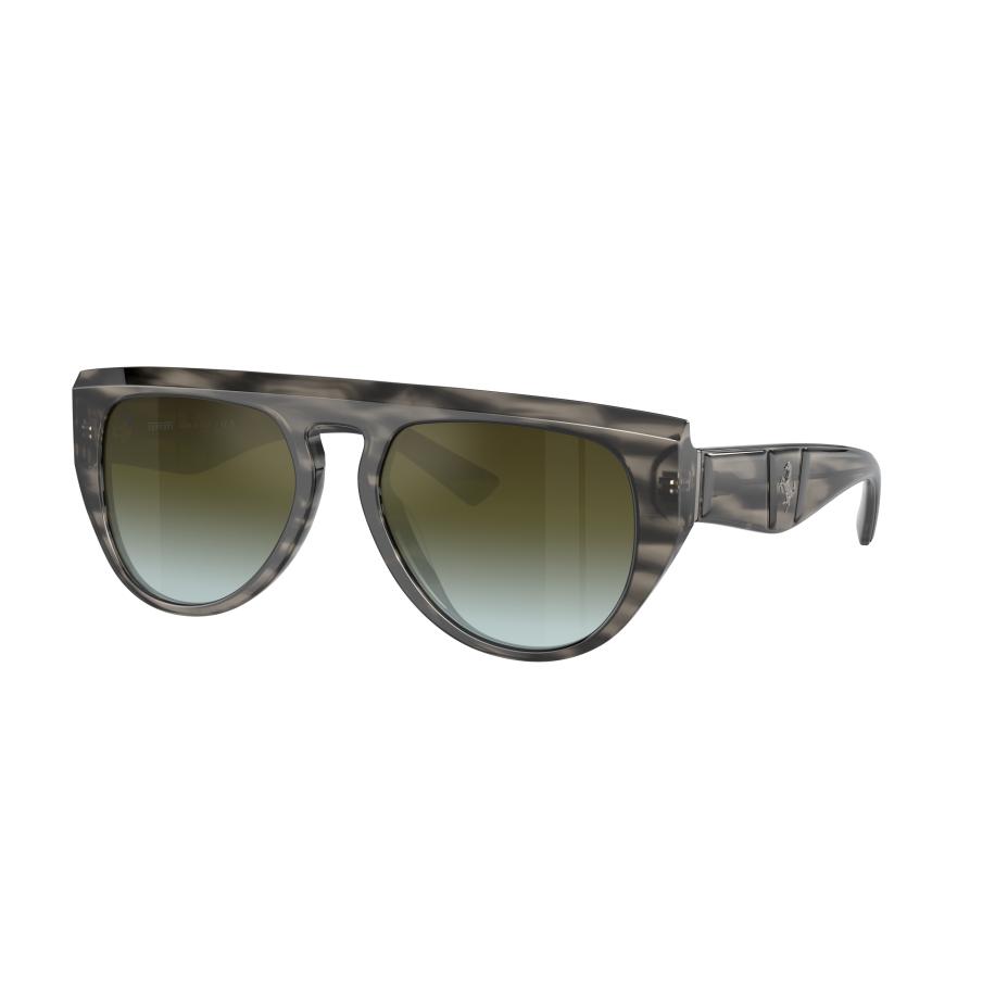 Ferrari Unisex Sunglass FH2005U - Framekleur: Grijs gestreept, Lenskleur: Gradiënt groen gespiegeld Groen