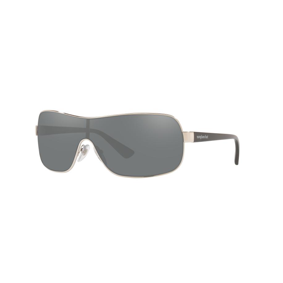 Sunglass Hut Collection Vrouwelijk Sunglass HU1008 - Framekleur: Zilver, Lenskleur: Grijs gespiegeld zilver Multicolor