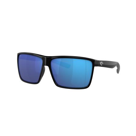 Costa Mannelijk Sunglass 6S9018 Rincon - Framekleur: Glanzend zwart, Lenskleur: Blauw gespiegeld