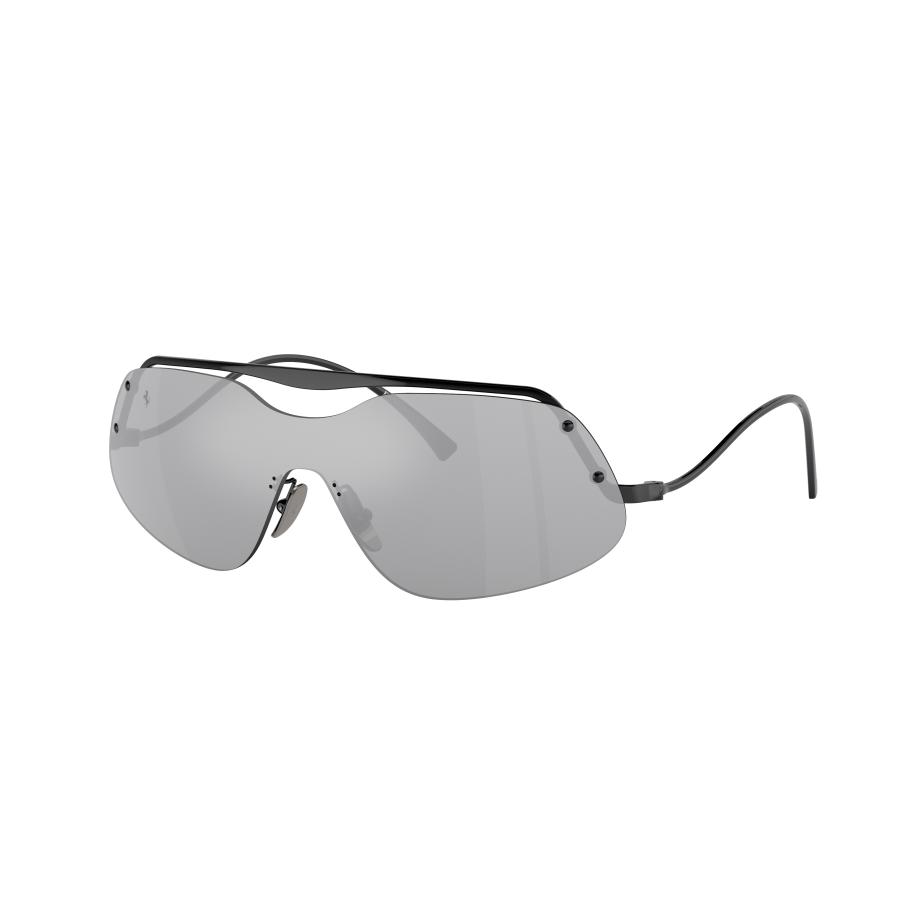 Ferrari Unisex Sunglass FH1007 - Framekleur: Zwart, Lenskleur: Gespiegeld zilver Zilver