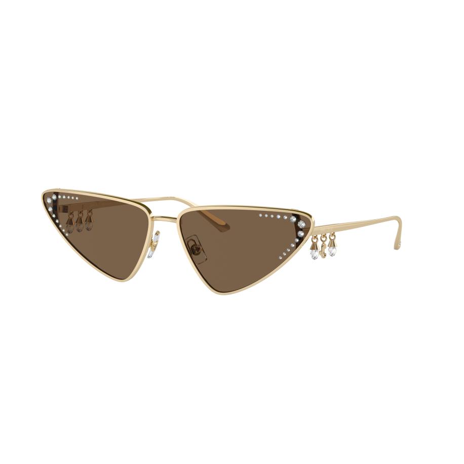 Jimmy Choo Vrouwelijk Sunglass JC4001B - Framekleur: Lichtgoud, Lenskleur: Donkerbruin Bruin