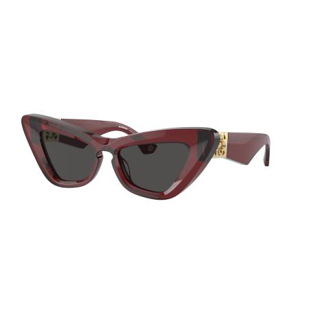 Burberry Vrouwelijk Sunglass BE4421U - Framekleur: Bordeaux, Lenskleur: Donkergrijs