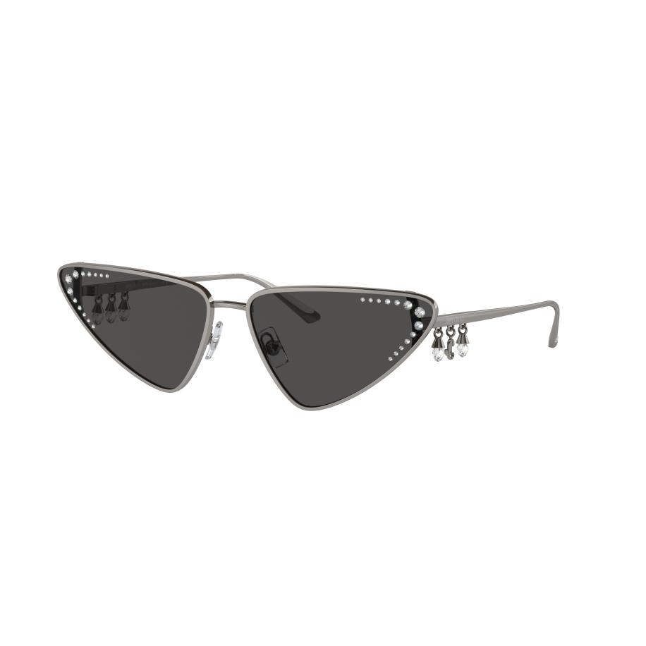 Jimmy Choo Vrouwelijk Sunglass JC4001B - Framekleur: Staalgrijs, Lenskleur: Donkergrijs Grijs