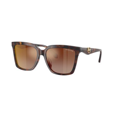 Michael Kors Vrouwelijk Sunglass MK2256U Menaggio - Framekleur: Luggage Tortoise, Lenskleur: Bruin gradiënt gespiegeld rood
