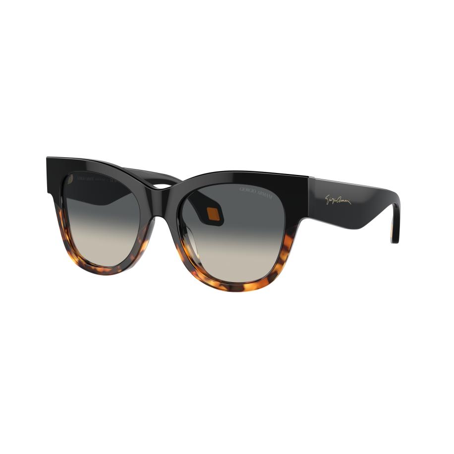 Giorgio Armani Vrouwelijk Sunglass AR8195U - Framekleur: Zwart/Geel Havana, Lenskleur: Grijs Gradiënt Grijs