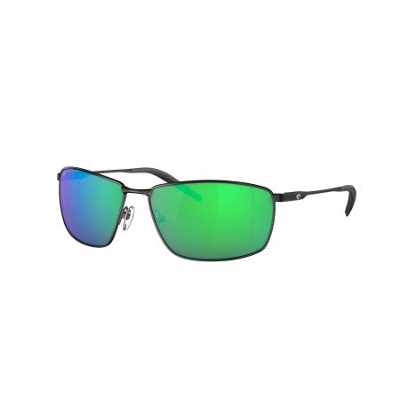 Costa Mannelijk Sunglass 6S6009 Turret - Framekleur: Matzwart, Lenskleur: Groen gespiegeld