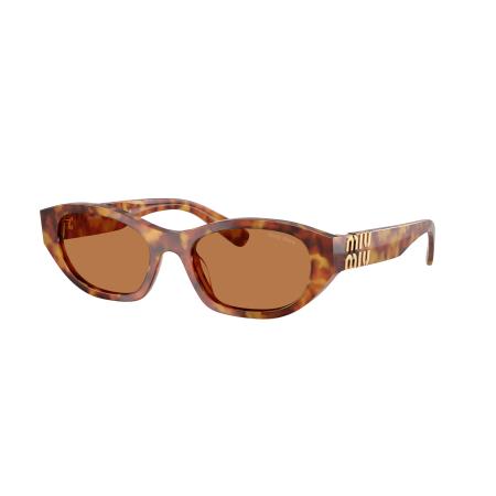 Miu Miu Vrouwelijk Sunglass MU A03S - Framekleur: Havana Licht, Lenskleur: Bruin