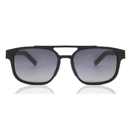 Ic! Berlin A0630 Ralphi Zwart-Rough Zwart Heren Zonnebril