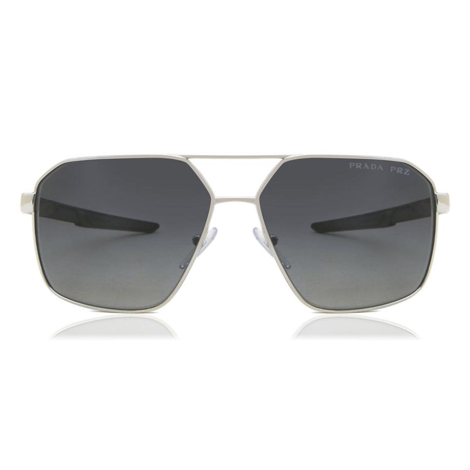 Prada Linea Rossa PS55WS Polarized 1BC06G Zilver Heren Zonnebril
