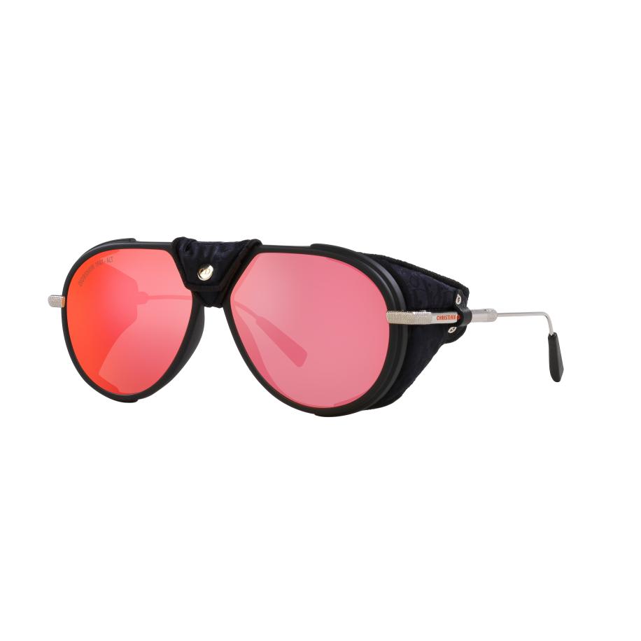 DIOR Mannelijk Sunglass DiorSnow A1I - Framekleur: Zwartmat, Lenskleur: Rood gespiegeld Multicolor