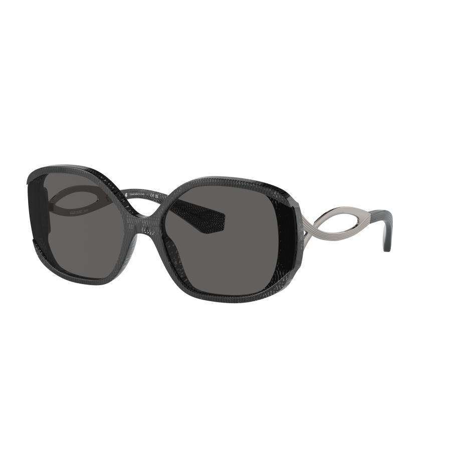 Alain Mikli Vrouwelijk Sunglass A05508 - Framekleur: Nieuw pointillé zwart, Lenskleur: Donkergrijs Grijs