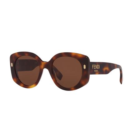 Fendi Vrouwelijk Sunglass Fendi Roma FE40137I - Framekleur: Tortoise blond, Lenskleur: Bruin