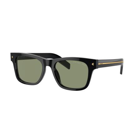 Prada Mannelijk Sunglass PR A17S - Framekleur: Zwart, Lenskleur: Polarized Groen