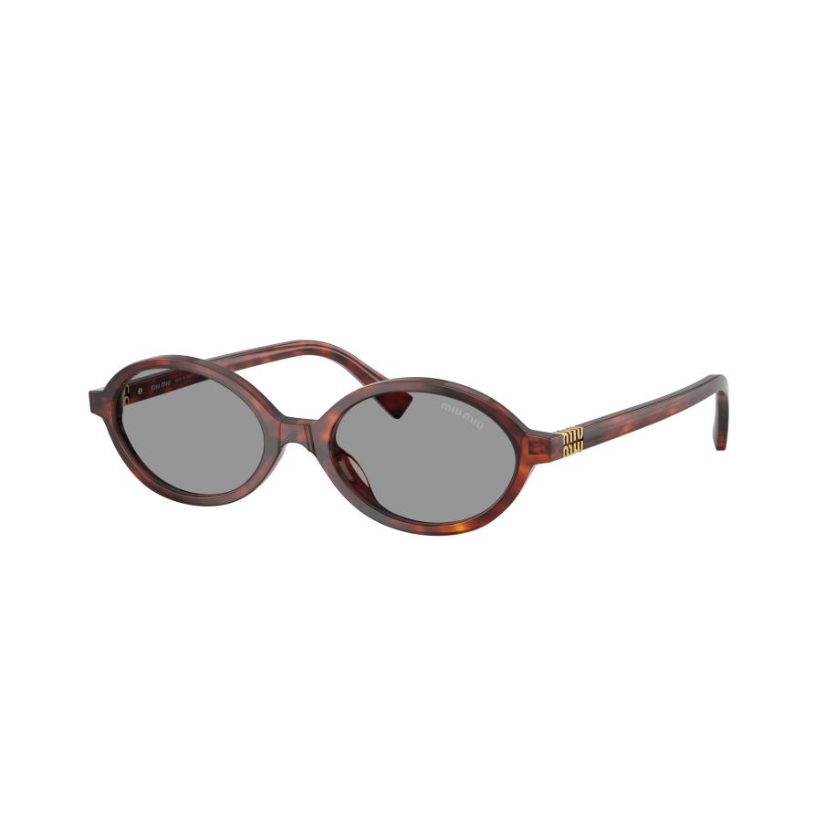 Miu Miu Vrouwelijk Sunglass MU 4ZS - Framekleur: Havana Mahogany, Lenskleur: Grijs Grijs