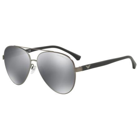 Emporio Armani EA2046D Aziatische pasvorm 30036G Grijs Heren Zonnebril