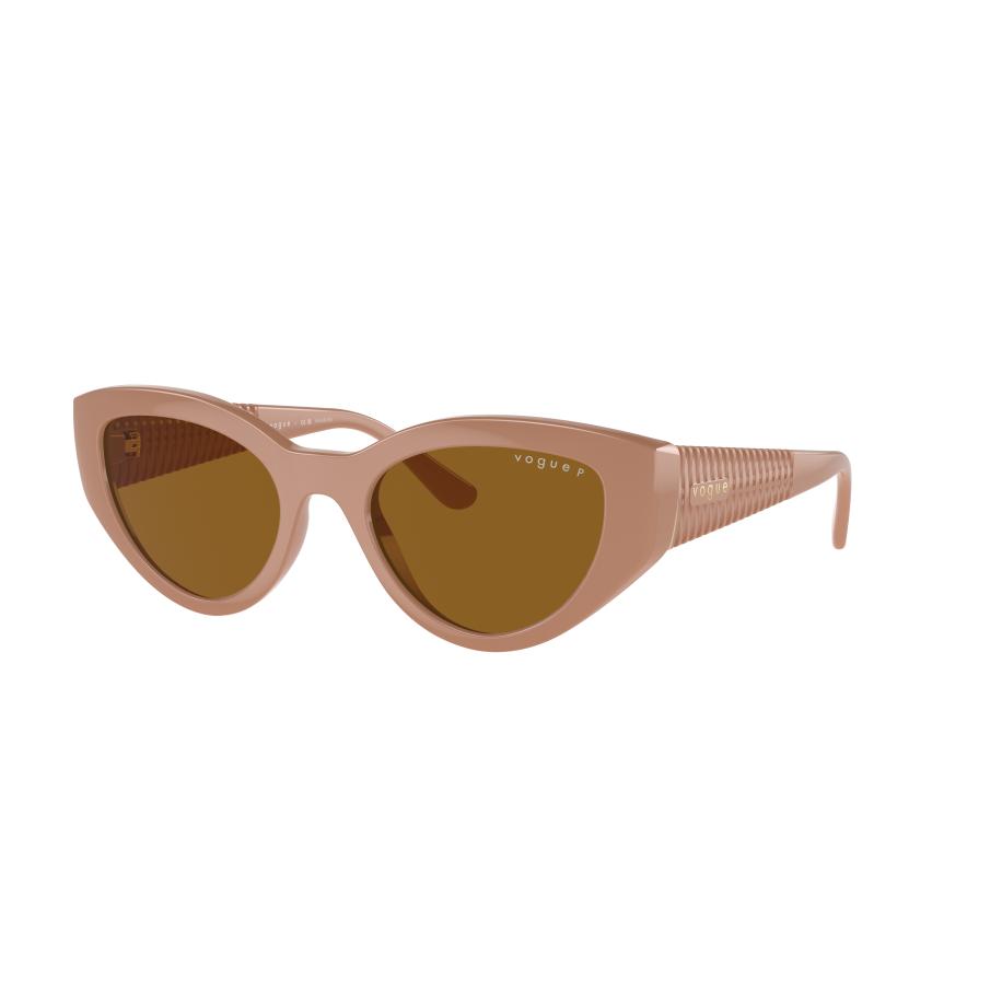 Vogue Eyewear Vrouwelijk Sunglass VO5566S - Framekleur: Volledig beige, Lenskleur: Donkerbruin Polarized Bruin