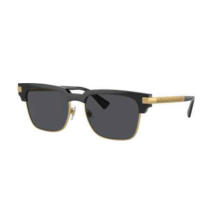 Versace Mannelijk Sunglass VE4447 - Framekleur: Zwart, Lenskleur: Donkergrijs