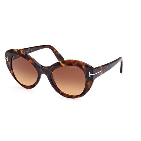 Tom Ford FT1084 GUINEVERE 52F Tortoiseshell Dames Zonnebril