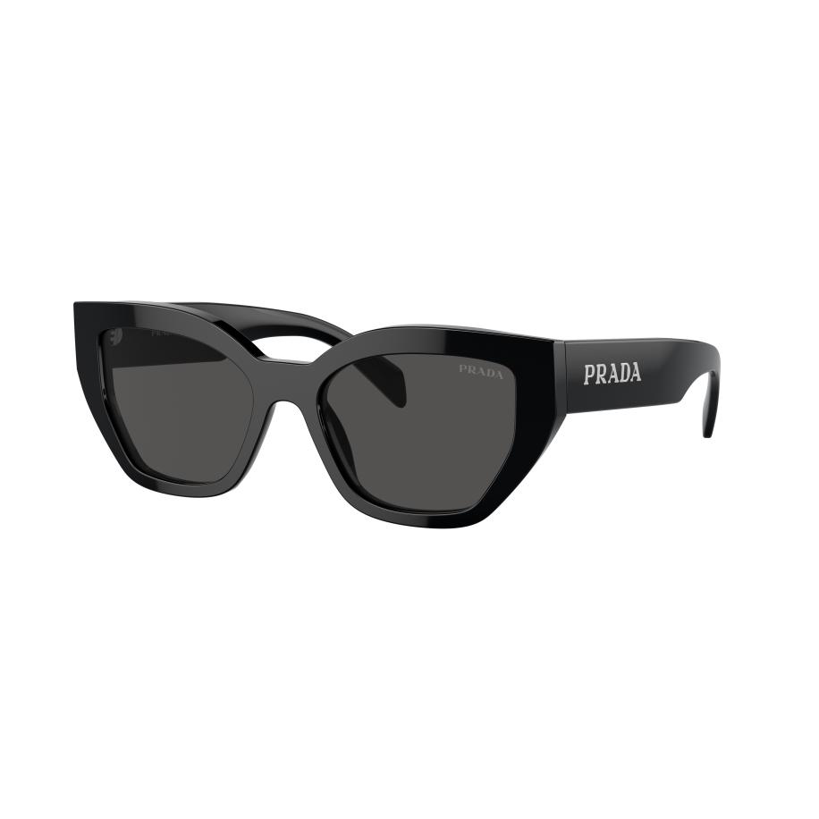 Prada Vrouwelijk Sunglass PR A09S - Framekleur: Zwart, Lenskleur: Donkergrijs Grijs