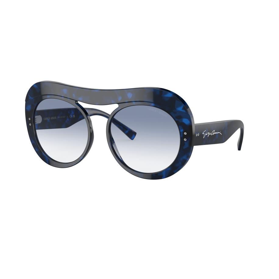 Giorgio Armani Vrouwelijk Sunglass AR8178 - Framekleur: Blauw tortoise, Lenskleur: Helder gradiënt lichtblauw Blauw