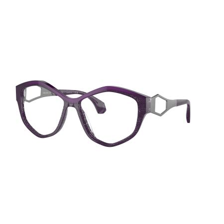 Alain Mikli Vrouwelijk Sunglass A05501 - Framekleur: Nieuw pointillé paars/paars, Lenskleur: Meekleurend helder naar amethyst kwarts